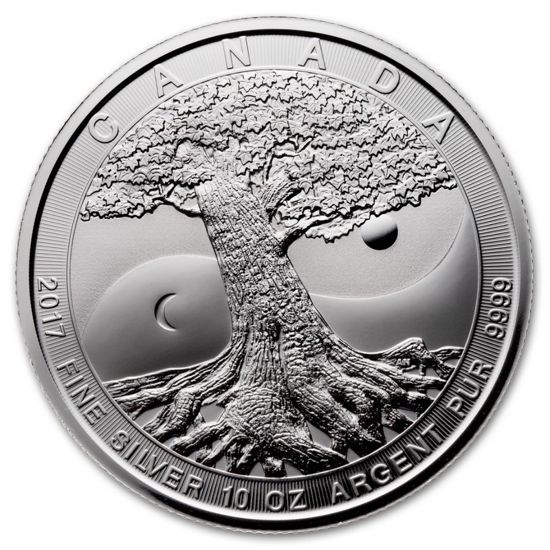 Серебряная монета Канады «Древо жизни» 2017 г.в., 311 г чистого серебра (проба 0.9999)