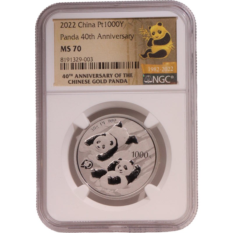 Платиновая монета Китая 