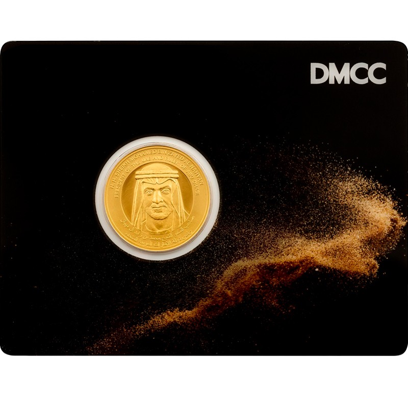 Золотой жетон ОАЭ "Музей в Абу-Даби" 2022 г.в., 15.56 г чистого золота (проба 9999)