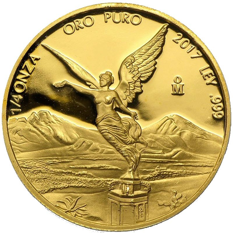 Золотая монета Мексики 